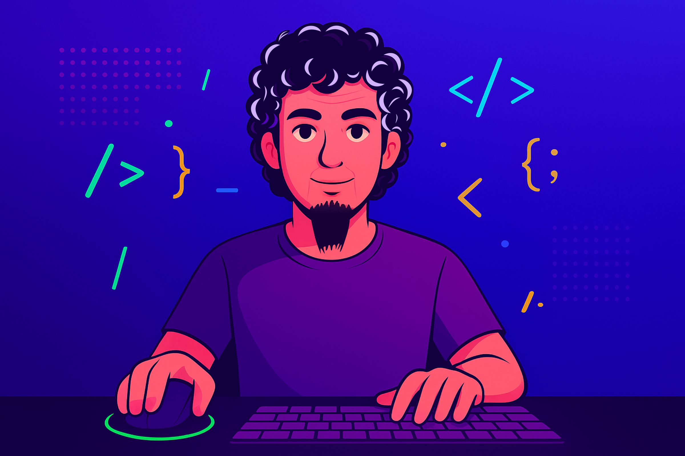 dibujo veztorial de un programador